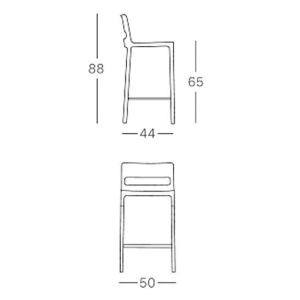 Стул барный пластиковый Divo, синий цена 11 028.50 ₽ Стул барный пластиковый Divo, синий