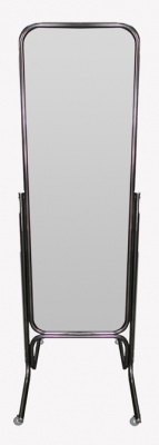 5М-05К Зеркало примерочное напольное с изменением угла наклона на колесах, 550Lх1700Hx550Dмм, зеркальное полотно 1400х445мм