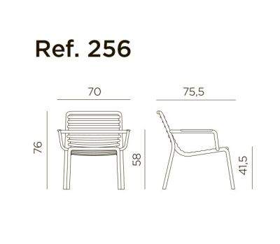 Лаунж-кресло пластиковое Doga Relax агава