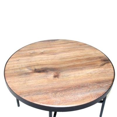 Кофейный столик круглый Финика M Дуб бомонт лофт