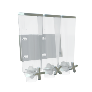 Гравитационные контейнеры DIAMOND 3 штуки в комплекте с настенным держателем цена 4 591 ₽ Гравитационные контейнеры DIAMOND 3 штуки в комплекте с настенным держателем