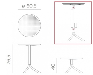 Стол пластиковый обеденный Step + Step Mini красный цена 8 820 ₽ Стол пластиковый обеденный Step + Step Mini красный
