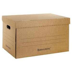 Короб архивный "Делопроизводство" (325х480х295 мм), с крышкой, гофрокартон, BRAUBERG, 126523 цена 261 ₽ Короб архивный "Делопроизводство" (325х480х295 мм), с крышкой, гофрокартон, BRAUBERG, 126523