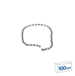 Цепь шариковая металлическая BALL CHAIN 15 (2,4 мм) с замком-соединителем, длина 15 см цена 13 ₽ Цепь шариковая металлическая BALL CHAIN 15 (2,4 мм) с замком-соединителем, длина 15 см