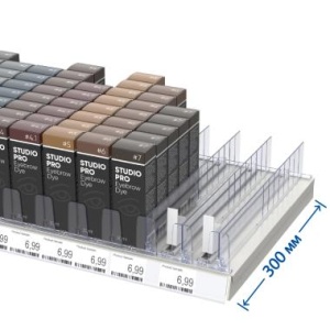 Комплект для выкладки узких товаров для полки глубиной 300 мм. цена 2 766 ₽ Комплект для выкладки узких товаров для полки глубиной 300 мм.
