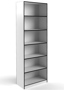 Ст-23-85-40 Стеллаж прямой серии "Старк" 2380х850х400 мм цвет Белый с черной кромкой Ст-23-85-40 Стеллаж прямой серии "Старк" 2380х850х400 мм цвет Белый с черной кромкой