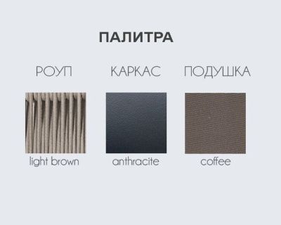 Комплект мебели Sky Palermo черный, антрацит, светло-коричневый
