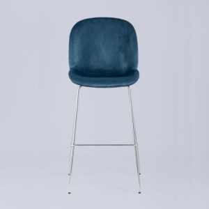 Стул барный Beetle со спинкой, маренго, хромированные ножки цена 20 688.50 ₽ Стул барный Beetle со спинкой, маренго, хромированные ножки