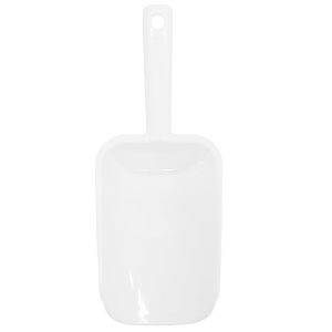 Совок для сыпучих продуктов пластмассовый, цвет белый цена 145 ₽ Совок для сыпучих продуктов пластмассовый, цвет белый