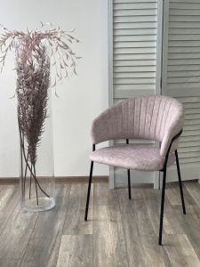 Стул ГЕММА, цвет RAIN 10 lavanda, велюр / черный каркас цена 6 570 ₽ Стул ГЕММА, цвет RAIN 10 lavanda, велюр / черный каркас