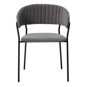Стул Turin, серый вельвет с чёрными ножками цена 12 178.50 ₽ Стул Turin, серый вельвет с чёрными ножками