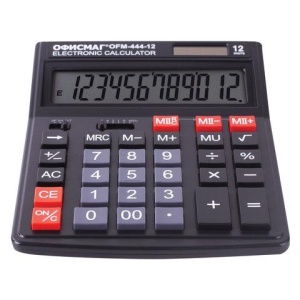 Калькулятор ОФИСМАГ настольный OFM-444, 12 разрядов, ЧЕРНЫЙ, 199x153 мм, 250459 цена 827 ₽ Калькулятор ОФИСМАГ настольный OFM-444, 12 разрядов, ЧЕРНЫЙ, 199x153 мм, 250459