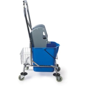 Тележка уборочная BRABIX, 1 съемное ведро 25 л, механический отжим, корзина, металлический каркас, синяя, 601498 цена 11 664 ₽ Тележка уборочная BRABIX, 1 съемное ведро 25 л, механический отжим, корзина, металлический каркас, синяя, 601498