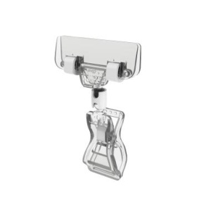 Универсальный ценникодержатель на прищепке с узким зажимом FX-CLAMP-SLIM, ножка 0 мм, цвет прозрачный цена 49 ₽ Универсальный ценникодержатель на прищепке с узким зажимом FX-CLAMP-SLIM, ножка 0 мм, цвет прозрачный