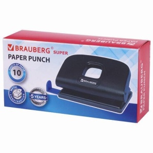 Дырокол BRAUBERG "Extra", до 10 листов, черный, 229090 цена 338 ₽ Дырокол BRAUBERG "Extra", до 10 листов, черный, 229090