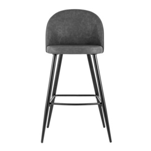 Стул барный Лион, темно-серая экокожа цена 12 638.50 ₽ Стул барный Лион, темно-серая экокожа