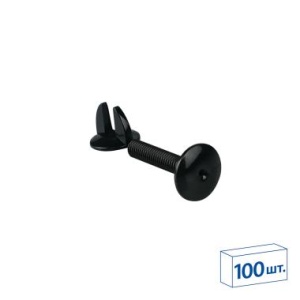 Винт и гайка с ушками VIKING SCREW-25, цвет черный цена 2 ₽ Винт и гайка с ушками VIKING SCREW-25, цвет черный