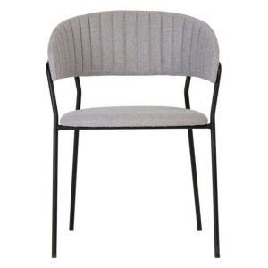 Стул Turin, светло-серая рогожка с чёрными ножками цена 10 338.50 ₽ Стул Turin, светло-серая рогожка с чёрными ножками