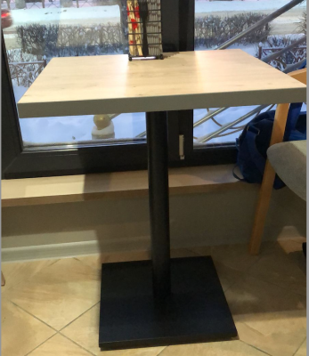 Опора для стола стальная квадратная черная, для кофейни, серия Квадро, модель 4305 недорогая