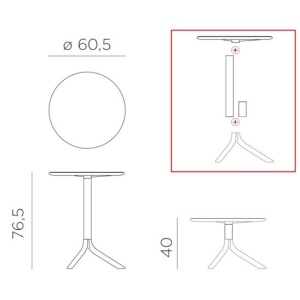 Стол пластиковый обеденный Spritz + Spritz Mini антрацит цена 9 418.50 ₽ Стол пластиковый обеденный Spritz + Spritz Mini антрацит