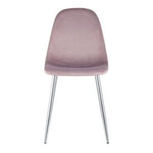 Стул Валенсия, велюр розовый, хромированные ножки цена 11 488.50 ₽ Стул Валенсия, велюр розовый, хромированные ножки
