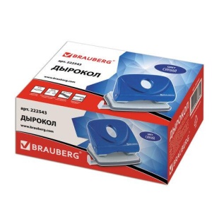 Дырокол BRAUBERG "Original", до 25 листов, синий, 222543 цена 530 ₽ Дырокол BRAUBERG "Original", до 25 листов, синий, 222543