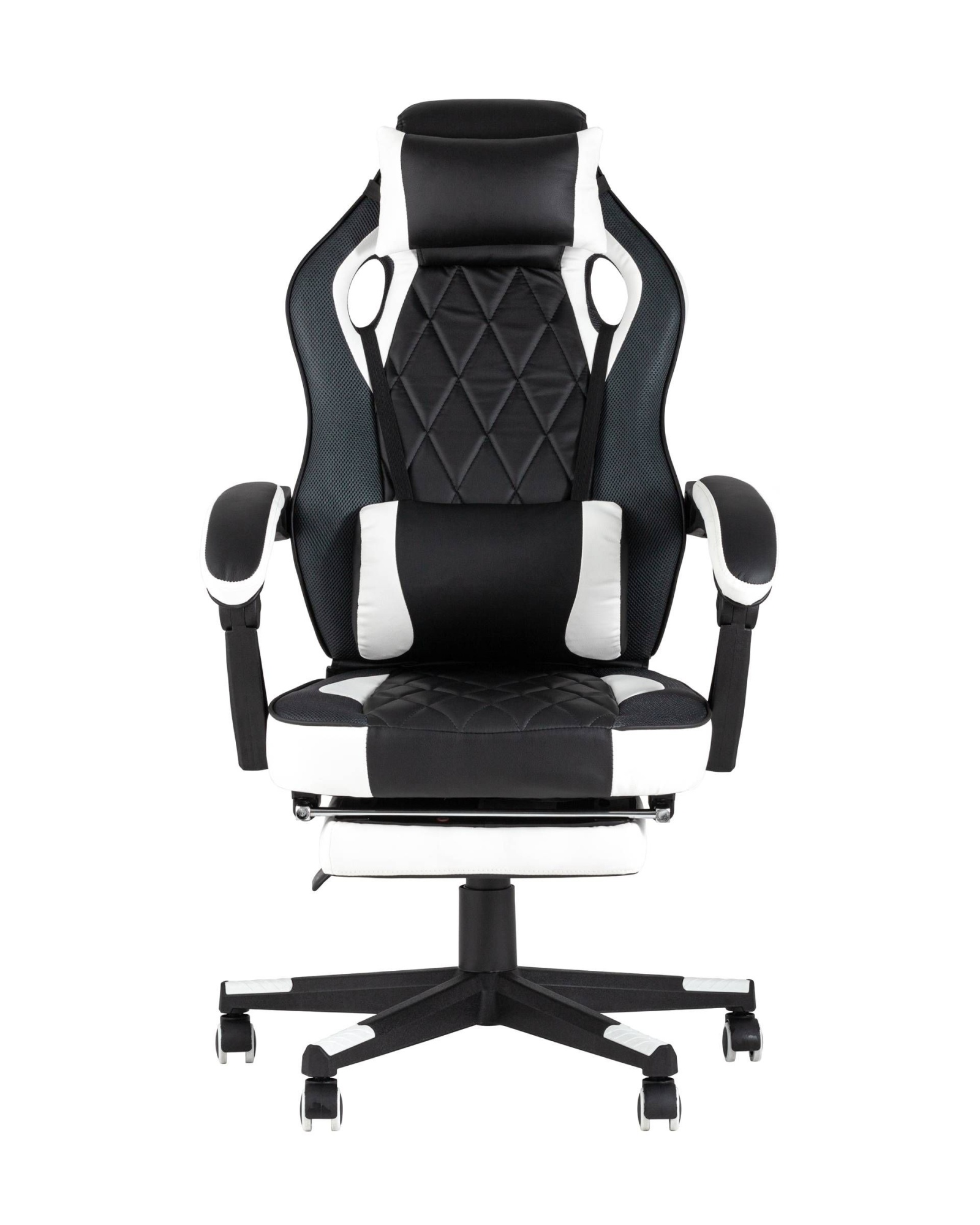 Кресло игровое TopChairs Virage черно-белое