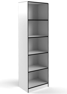 Ст-20-60-30 Стеллаж прямой серии "Старк" 2000х600х300 мм цвет Белый с черной кромкой Ст-20-60-30 Стеллаж прямой серии "Старк" 2000х600х300 мм цвет Белый с черной кромкой