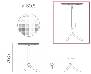 Стол пластиковый обеденный Step + Step Mini красный цена 8 820 ₽ Стол пластиковый обеденный Step + Step Mini красный