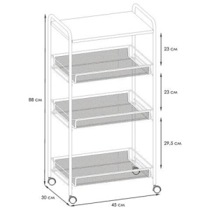 Этажерка "Ладья-34КС" офисно-бытовая 3 яруса+столик, металл, черная, 44,5х30х84 см, Э 357 Ч цена 2 877 ₽ Этажерка "Ладья-34КС" офисно-бытовая 3 яруса+столик, металл, черная, 44,5х30х84 см, Э 357 Ч