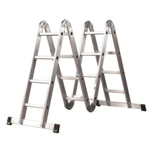 Лестница-трансформер алюминиевая 4х4 ступеней, высота 4,5 м (4 секции по 1,27 м), нагрузка 150 кг, вес 12,9 кг, 511444 цена 10 036 ₽ Лестница-трансформер алюминиевая 4х4 ступеней, высота 4,5 м (4 секции по 1,27 м), нагрузка 150 кг, вес 12,9 кг, 511444