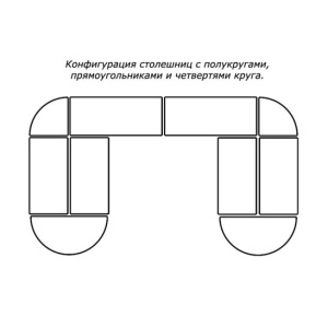 Конфигурация складных столов №2 цена 16 847.50 ₽ Конфигурация складных столов №2
