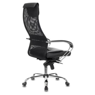 Кресло офисное BRABIX PREMIUM "Stalker EX-609 PRO", хром, мультиблок, ткань-сетка/экокожа, черное, 532416, EX609PRO_532416