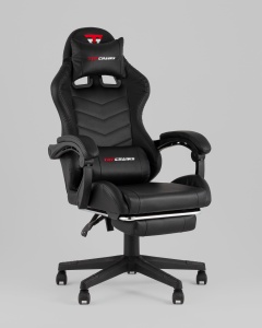 Кресло спортивное TopChairs Prophet с оттоманкой черный цена 11 990 ₽ Кресло спортивное TopChairs Prophet с оттоманкой черный