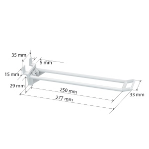 Крючок двойной DOUBLE HOOK-EP-250, белый, на экономпанель, длина 250 мм цена 39 ₽ Крючок двойной DOUBLE HOOK-EP-250, белый, на экономпанель, длина 250 мм
