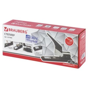 Степлер МОЩНЫЙ №24/6-23/24 металлический BRAUBERG "Heavy duty", до 200 листов, черный, 227660 цена 2 519 ₽ Степлер МОЩНЫЙ №24/6-23/24 металлический BRAUBERG "Heavy duty", до 200 листов, черный, 227660