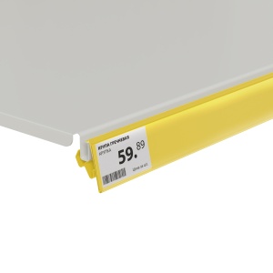Ценникодержатель LST39 желтый, 988 мм двухпозиционный цена 69 ₽ Ценникодержатель LST39 желтый, 988 мм двухпозиционный